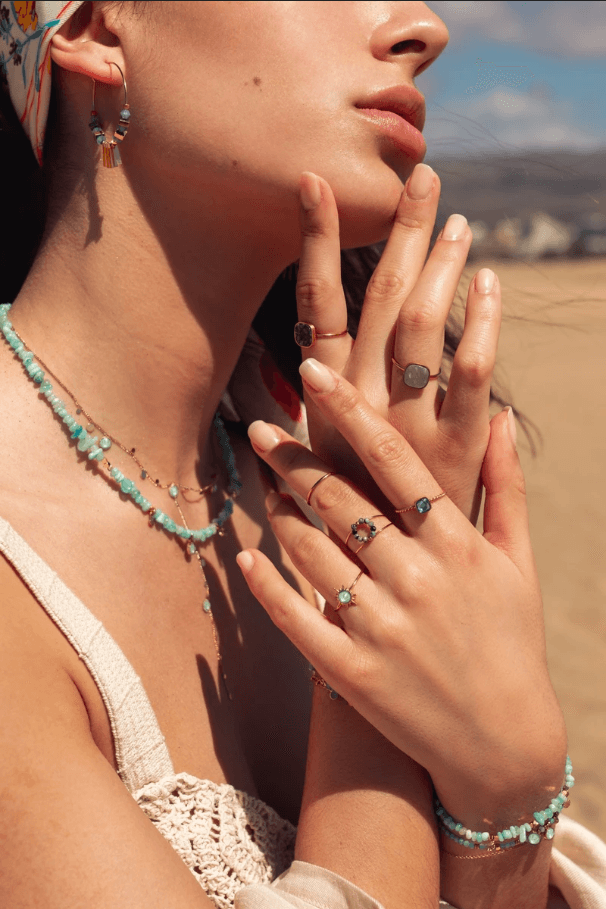 Sormus, BOHM PARIS|Bague Melany -light turqoise