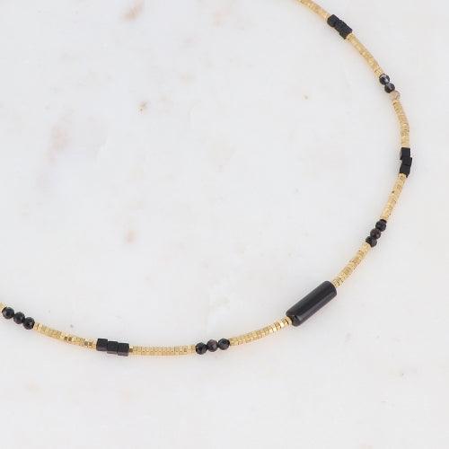 Kaulakoru, BOHM PARIS|Collier Elody -musta akaatti