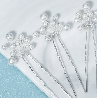 Hair jewelry set, ROMANCE|Ellie pearl bun decoration kit