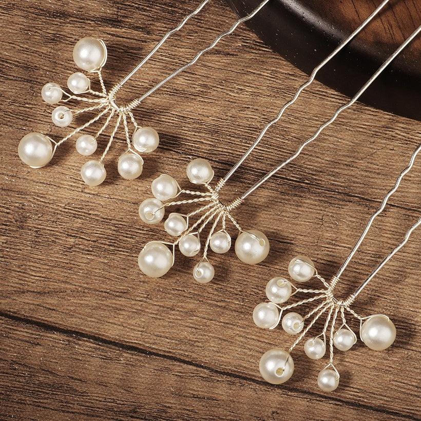 Hair jewelry set, ROMANCE|Ellie pearl bun decoration kit