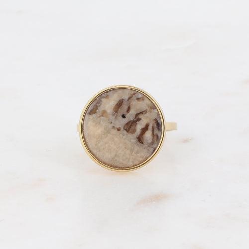 Sormus, BOHM PARIS|Bague Maxine -maisema jaspis/kulta