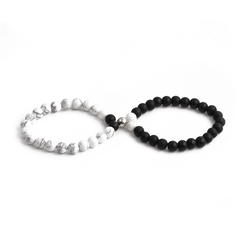 Rannekoru, Pearl Couple Bracelet with Ball -rakkauskoru
