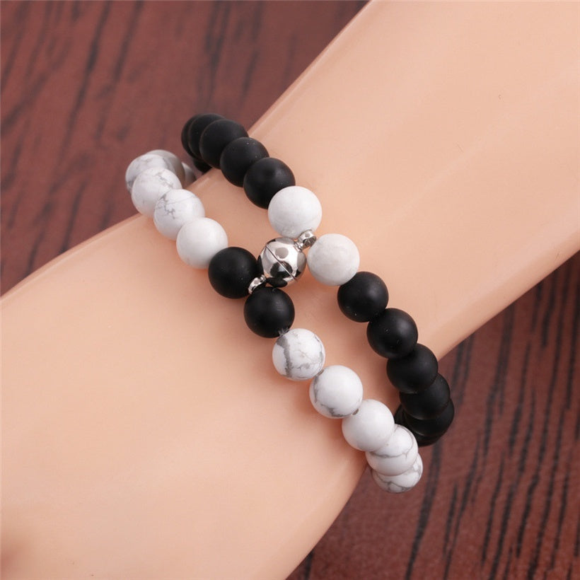 Rannekoru, Pearl Couple Bracelet with Ball -rakkauskoru