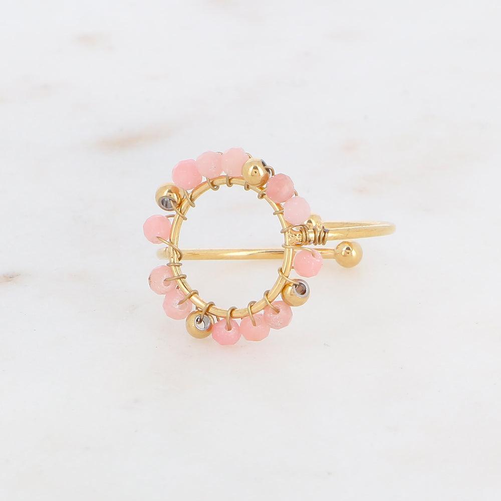 Sormus, BOHM PARIS|Bague Cody -rhodoniitti luonnonkivisormus