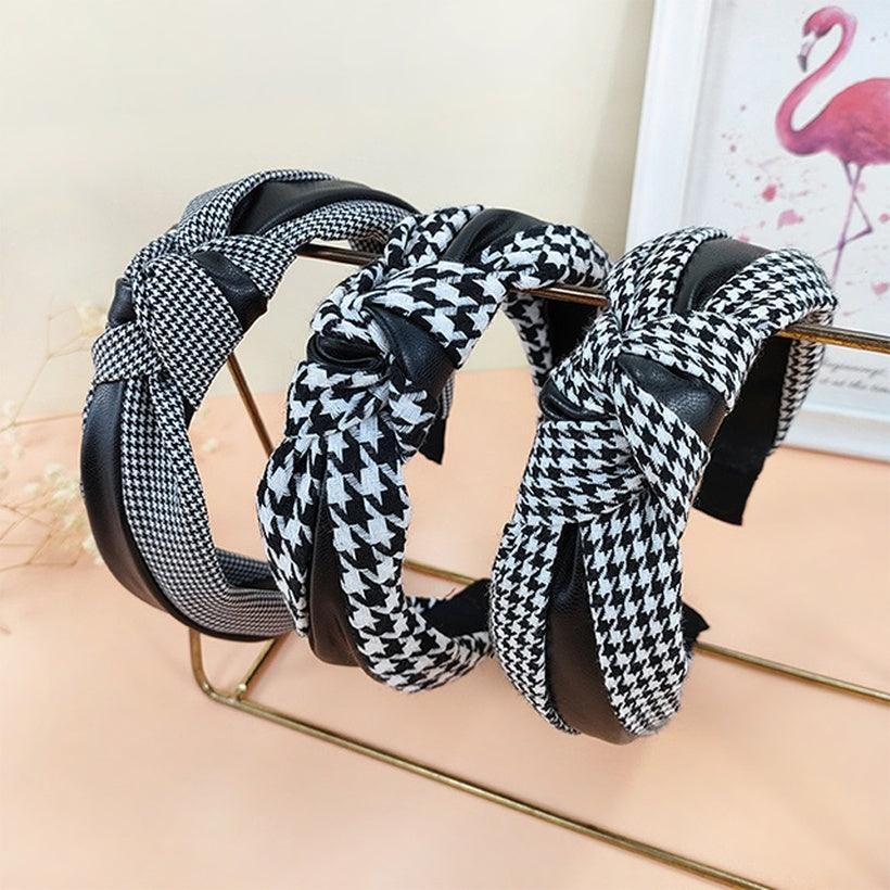 Headband|SUGAR SUGAR, Pepita Small -black check headband