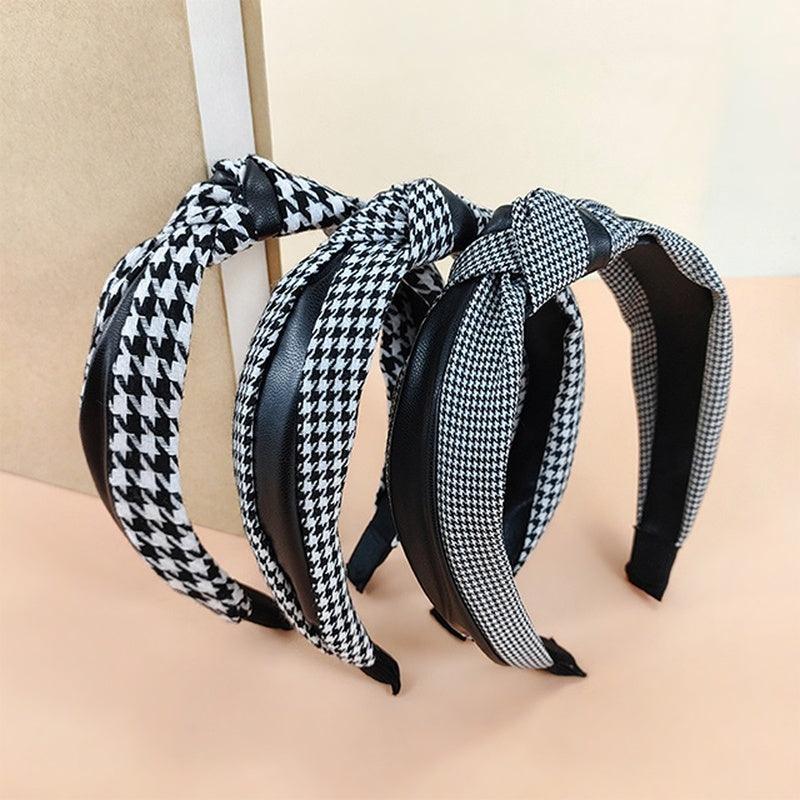 Headband|SUGAR SUGAR, Pepita Small -black check headband