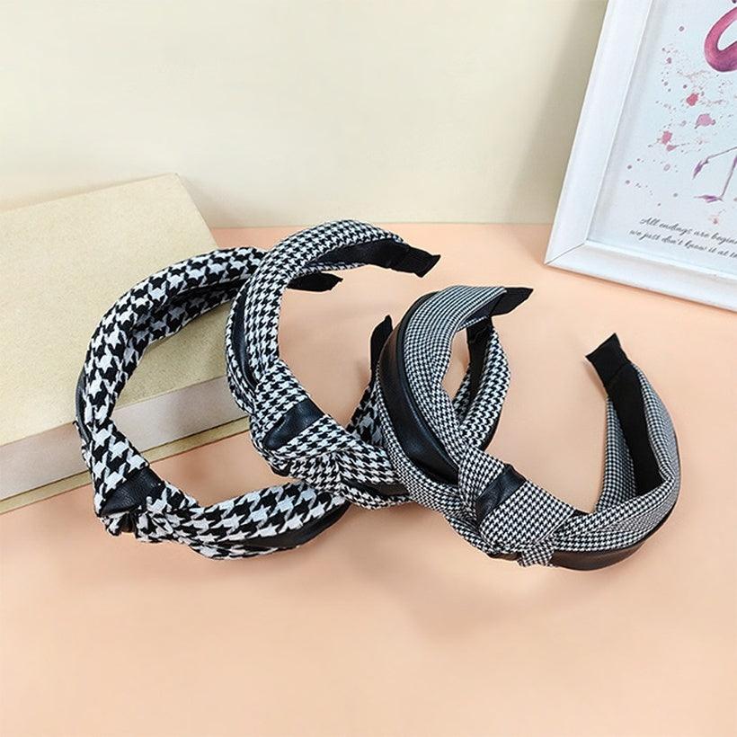 Headband|SUGAR SUGAR, Pepita Small -black check headband