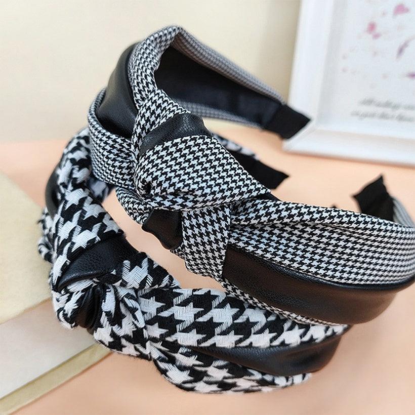 Headband|SUGAR SUGAR, Pepita Small -black check headband