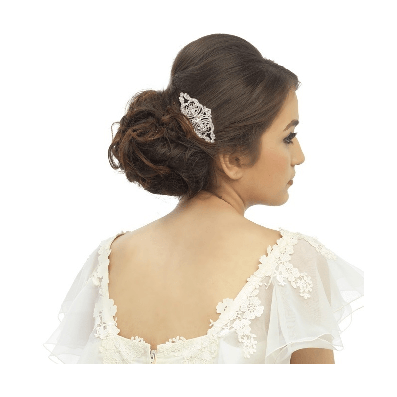 Hair ornament, ATHENA BRIDAL|Virginia Comb -silver art deco hair comb
