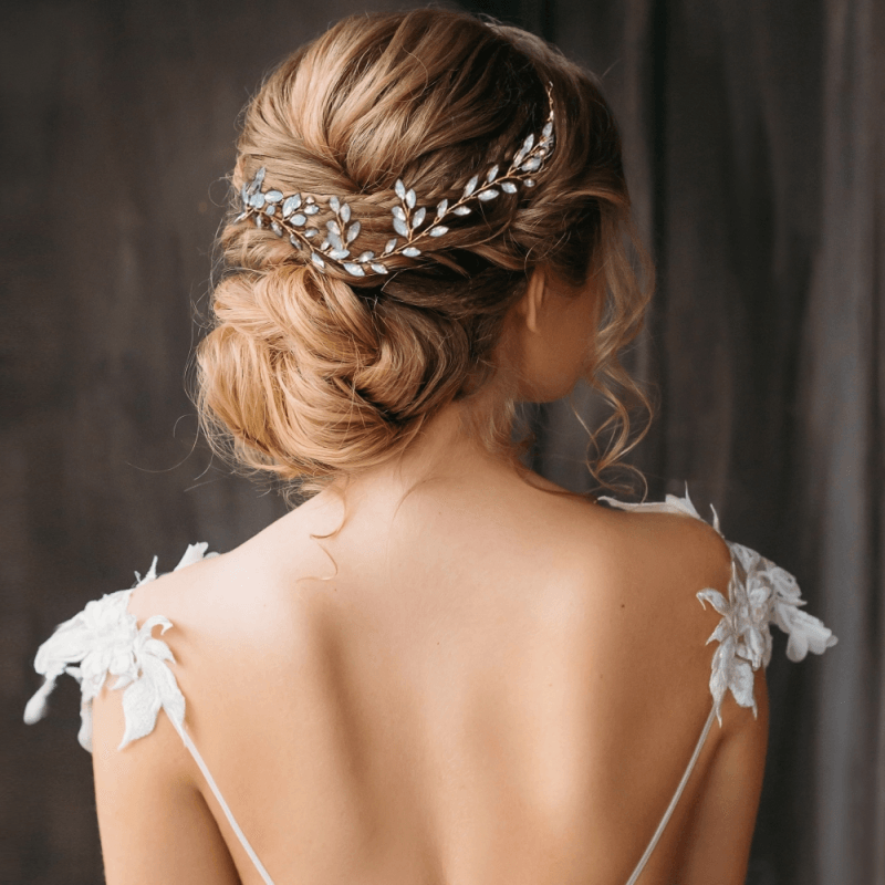 Hair ornament, ATHENA BRIDAL|Blue Sparkle Vine -light blue hair ornament