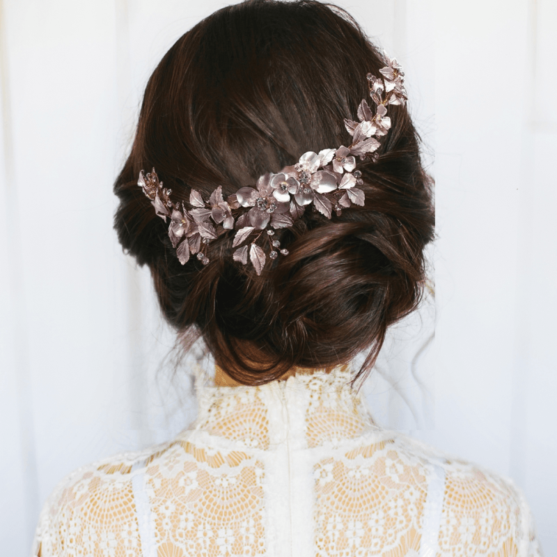 Hair ornament, ATHENA BRIDAL|Pink Blush Vine hair ornament