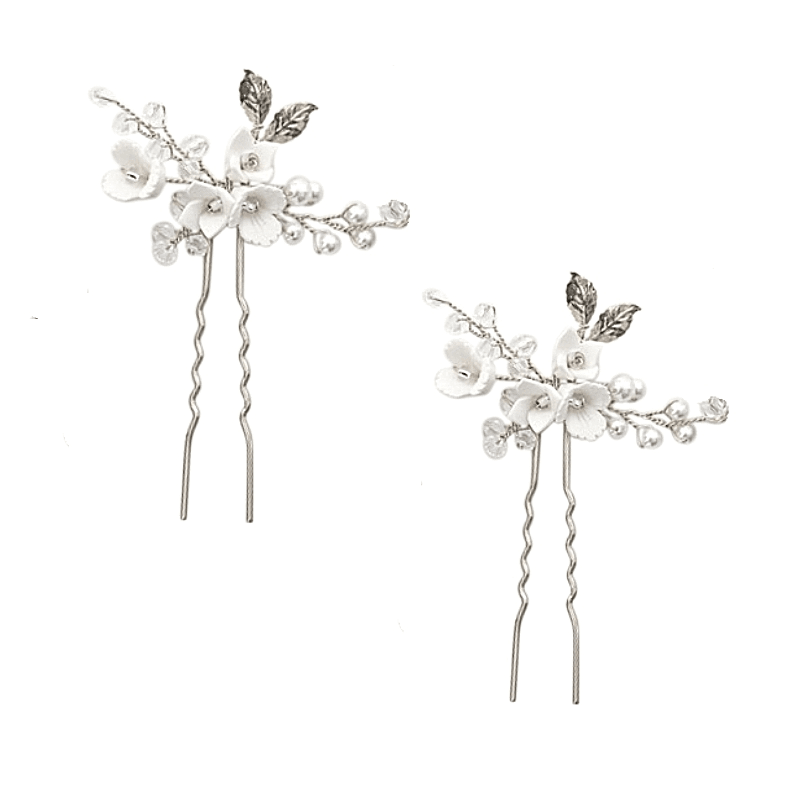 Hair ornament, ATHENA BRIDAL|Vintage Silver Pin flower hair ornament