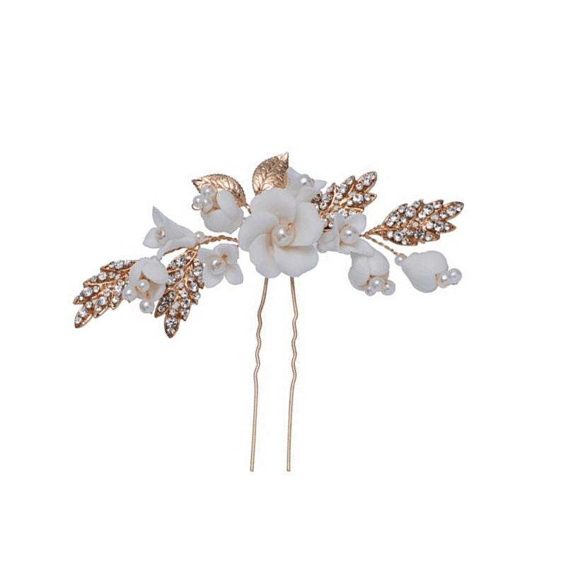 Hair ornament, ATHENA BRIDAL|Virginia Pearl Pin -gold pearl hair ornament