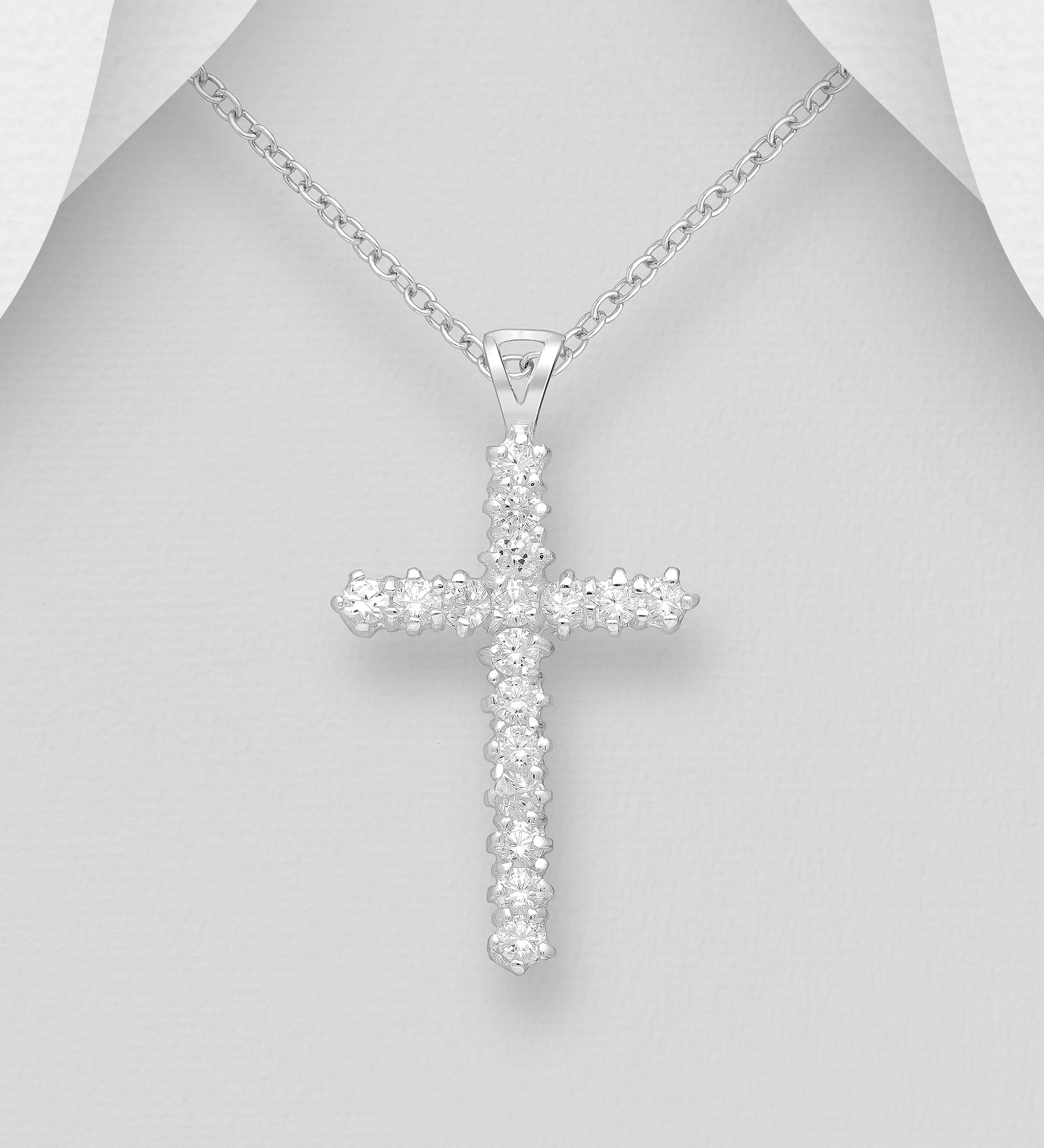 PREMIUM COLLECTION|Valo -iso ristiriipus Cubic Zirconioilla