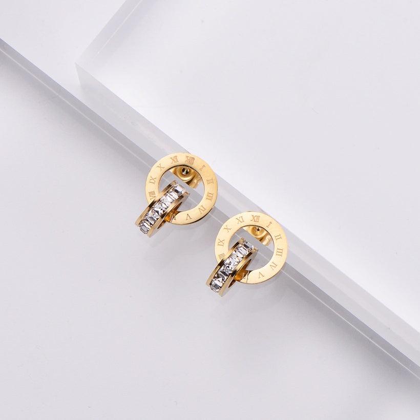 FRENCH RIVIERA|Roman Numeral Earrings -kirurginteräksiset korvakorut