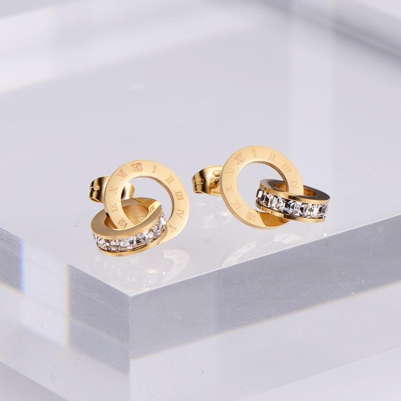 FRENCH RIVIERA|Roman Numeral Earrings -kirurginteräksiset korvakorut