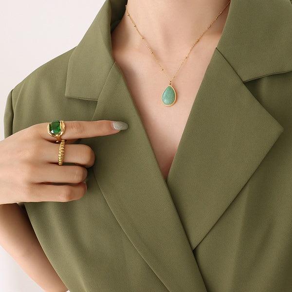 FRENCH RIVIERA|Elinore Necklace -pisara kirurginteräskaulakoru