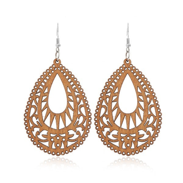 Puiset korvakorut, Lace Teardrop -ruskeat pisarakorvakorut