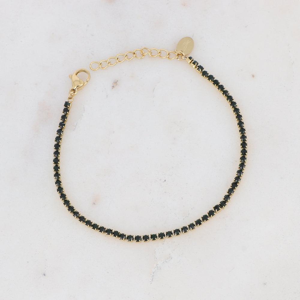 Rannekoru, BOHM PARIS|Bracelet Sindie -vihreä kristallirannekoru