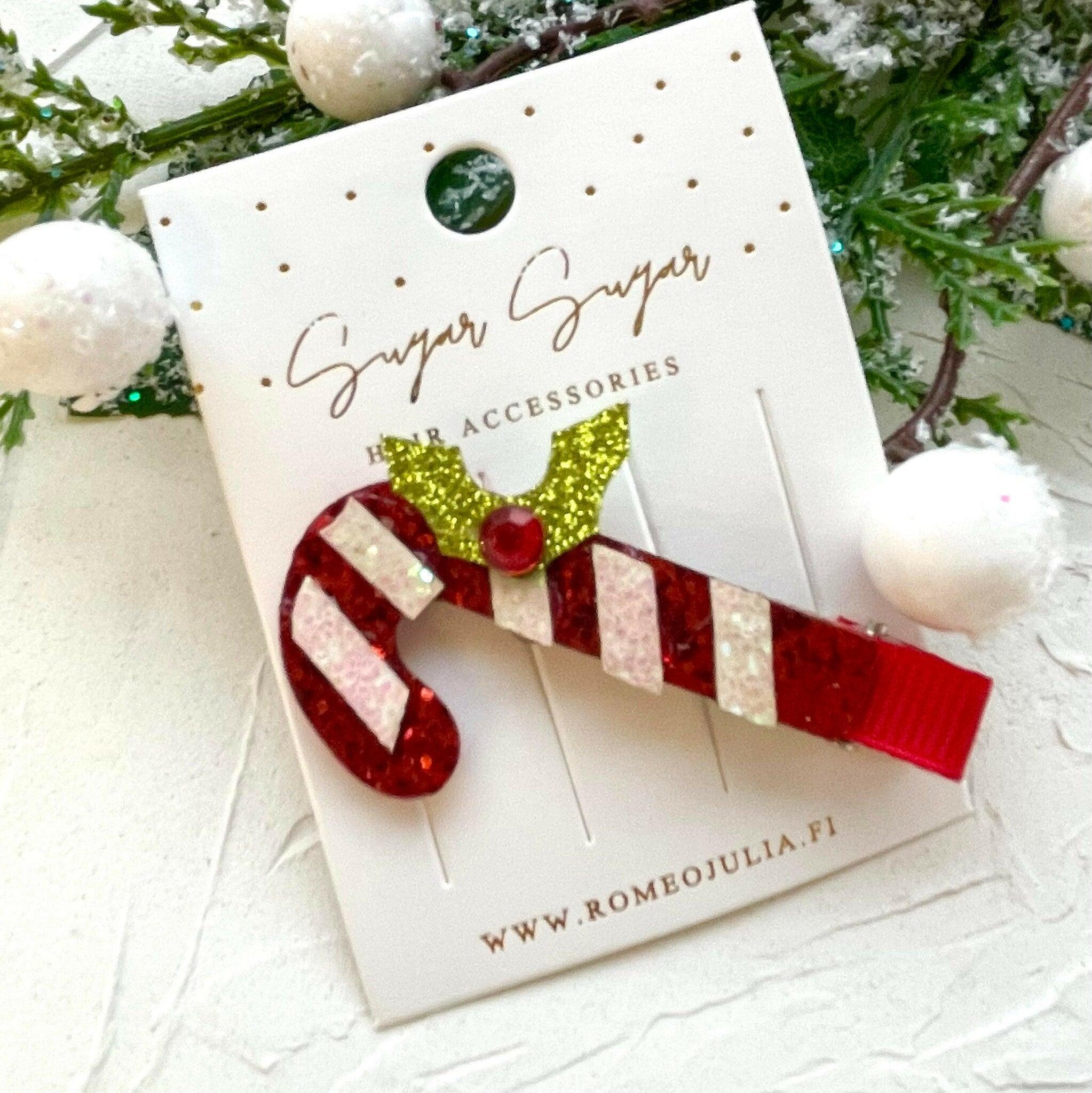 Hairpin|SUGAR SUGAR, Candy Cane hair accessory