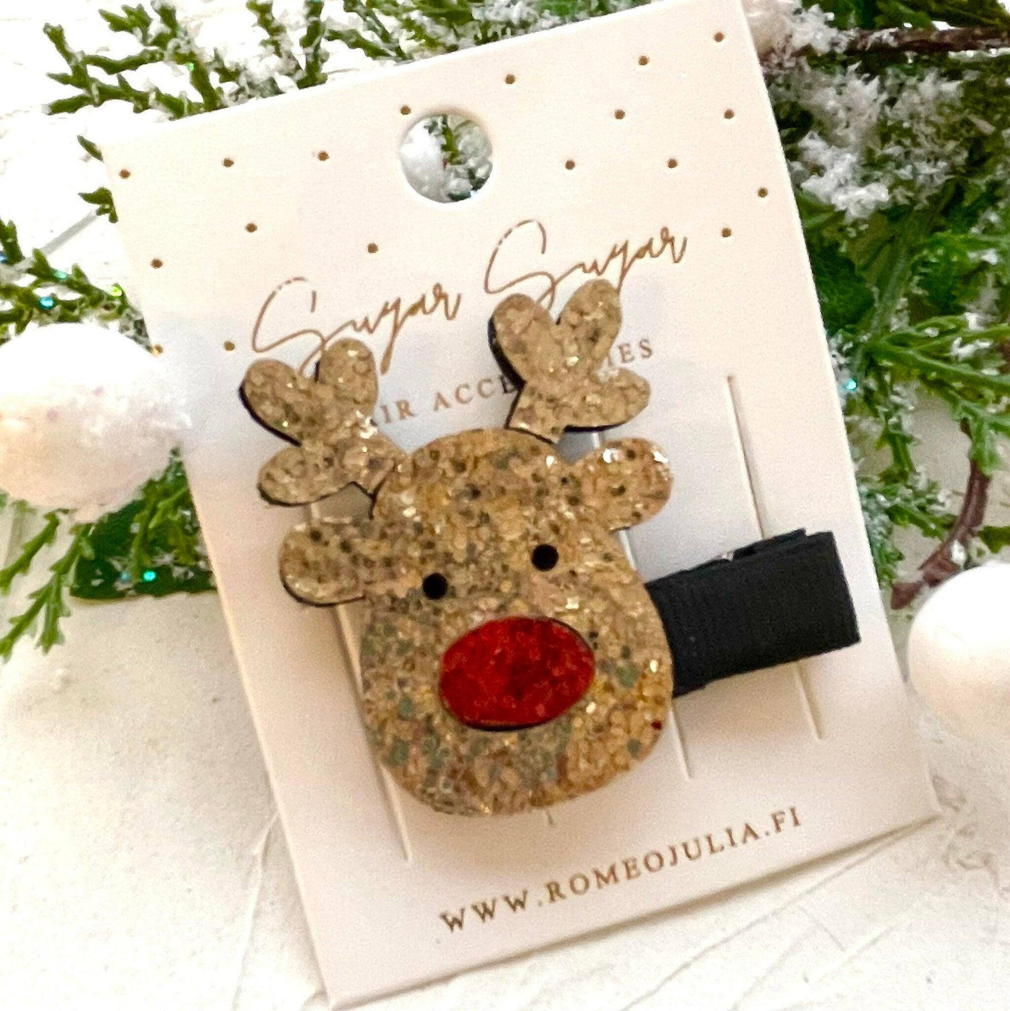 Hair clip|SUGAR SUGAR, Reindeer hair ornament