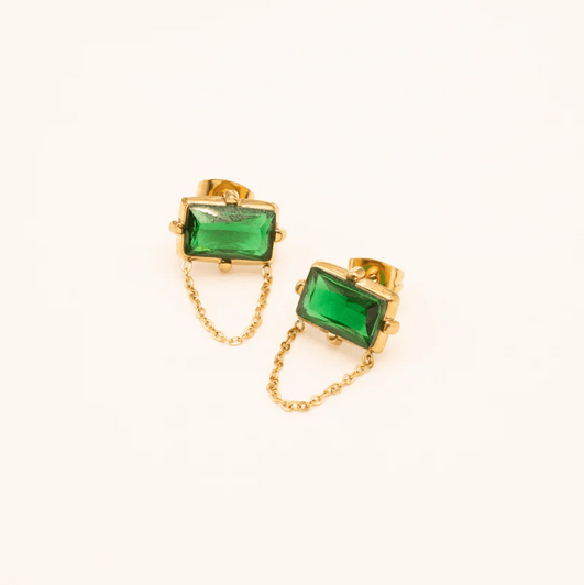 Korvakorut, BOHM PARIS|Boucles Mirha -smaragdi/kulta