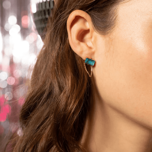 Korvakorut, BOHM PARIS|Boucles Mirha -smaragdi/kulta