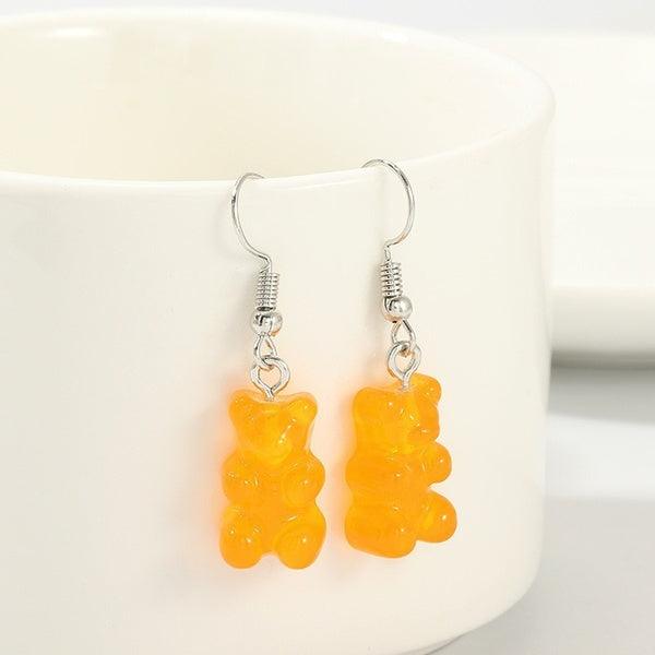 Korvakorut, Orange Gummy Bear -kellertävät nallekarkki korvakorut