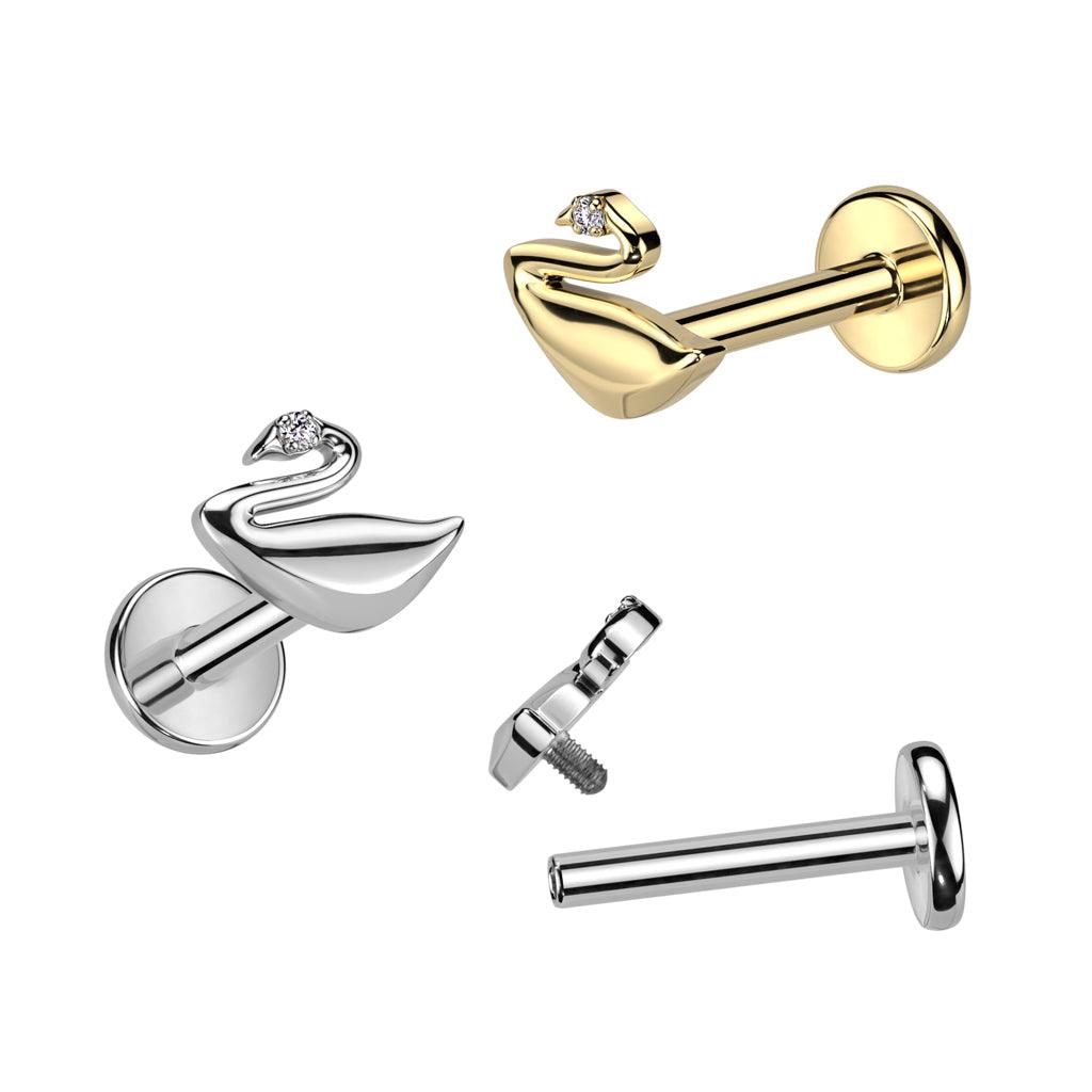 Titaani rustokoru/traguskoru, Swan  -joutsen labret (kulta)