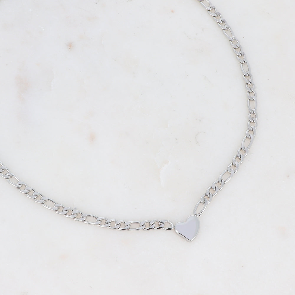 Necklace, BOHM PARIS|Collier Hans heart necklace (silver)