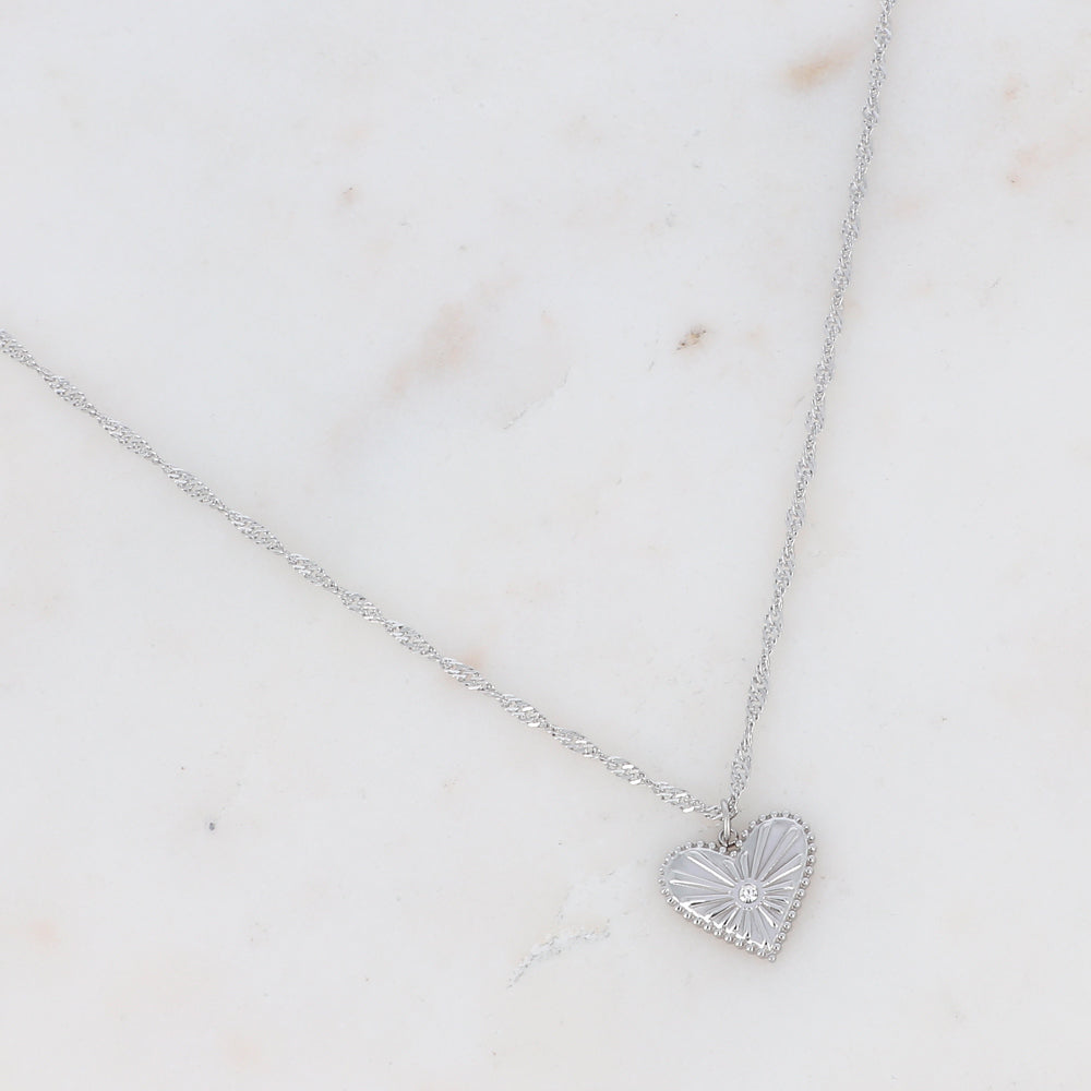 Necklace, BOHM PARIS|Collier Cœur -heart necklace (silver)