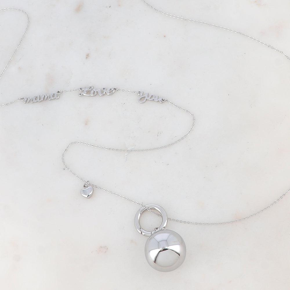 BOHM PARIS|Collier Bola - surgical steel pregnancy necklace (silver)
