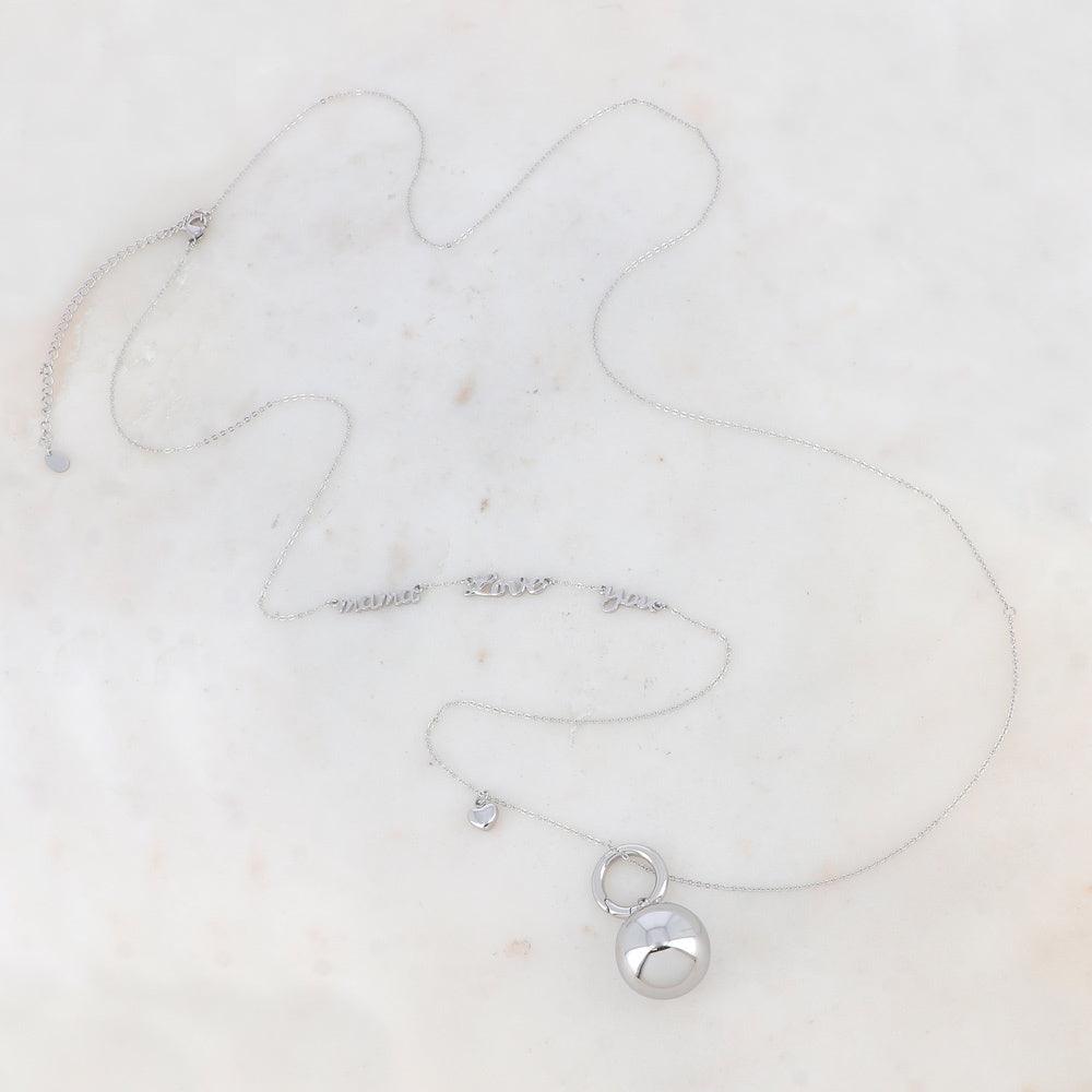 BOHM PARIS|Collier Bola - surgical steel pregnancy necklace (silver)
