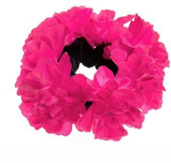 SUGAR SUGAR, Hawaii Scrunchie -pink flower hair donut