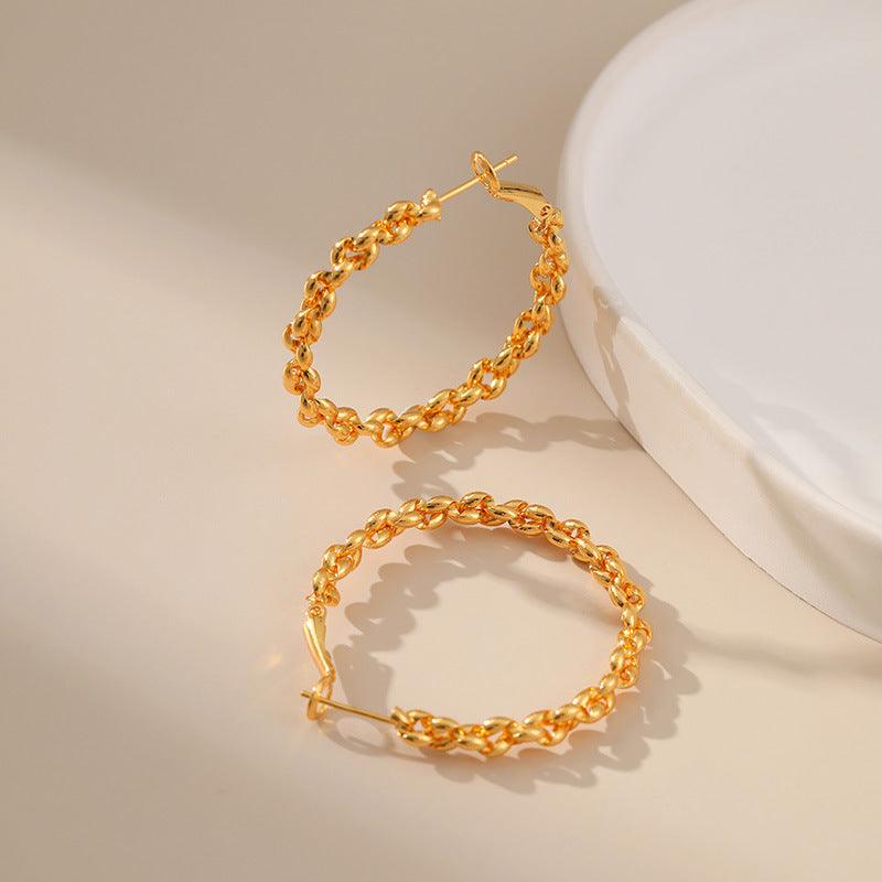 FRENCH RIVIERA|Willow gold-tone decorative rings