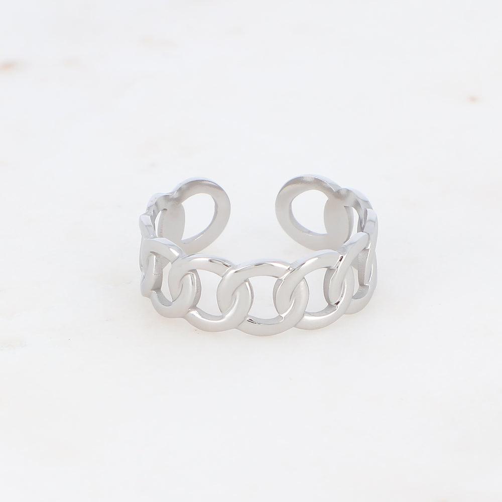 BOHM PARIS|Bague Coline -kirurginterässormus (hopea)