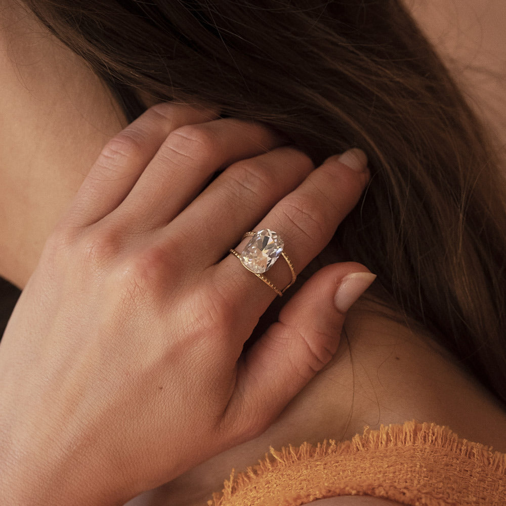 Ring, BOHM PARIS|Bague Rosie - opalescent crystal ring