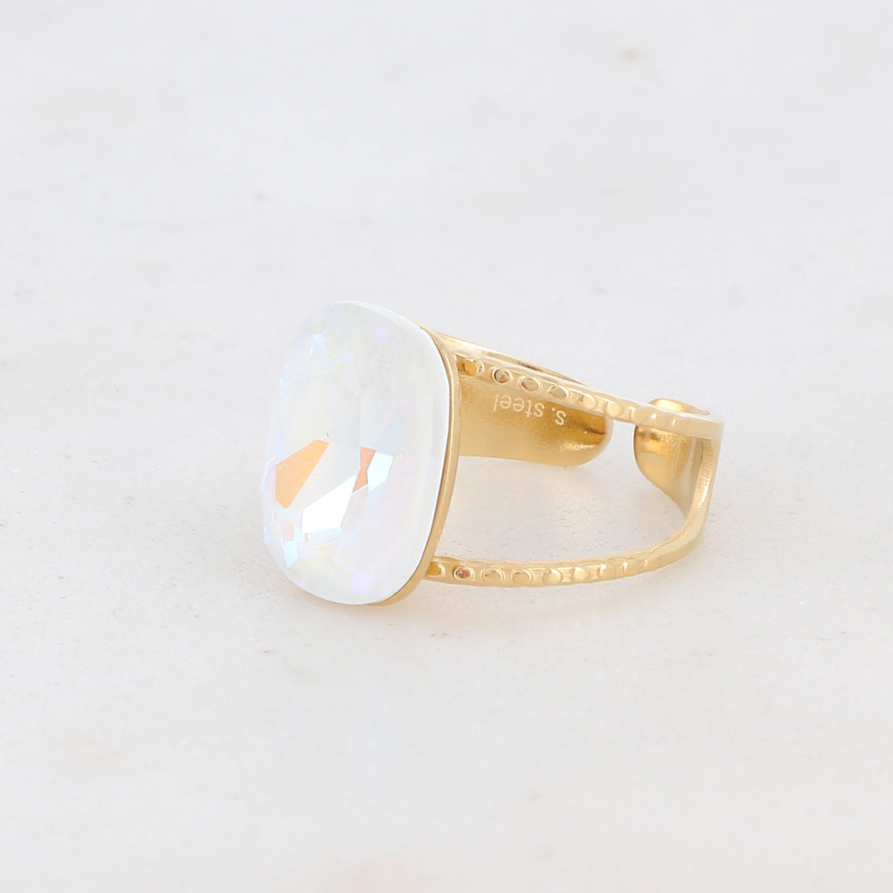 Sormus, BOHM PARIS|Bague Rosie -opaalinhohtoinen kristallisormus