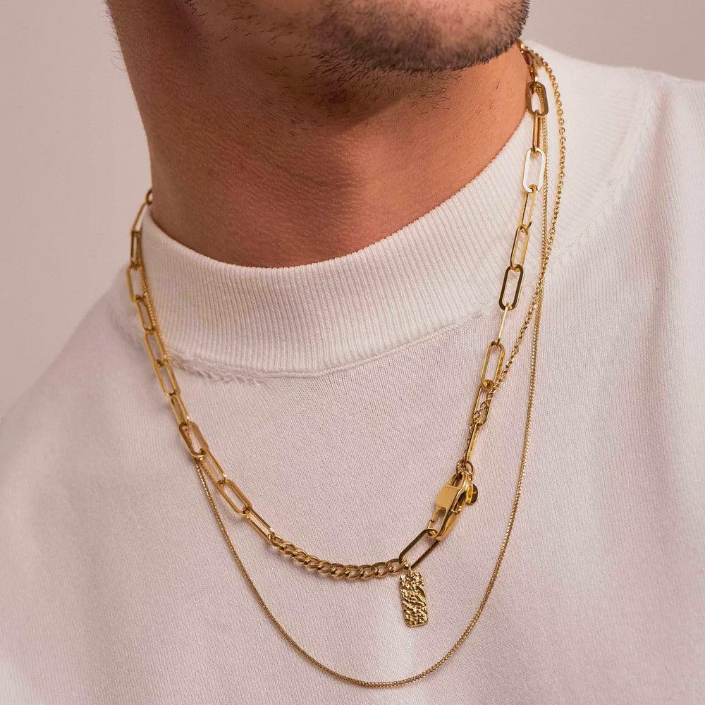 BOHM PARIS Stockholm|Collier Charlie -kirurginteräsketju (kulta)