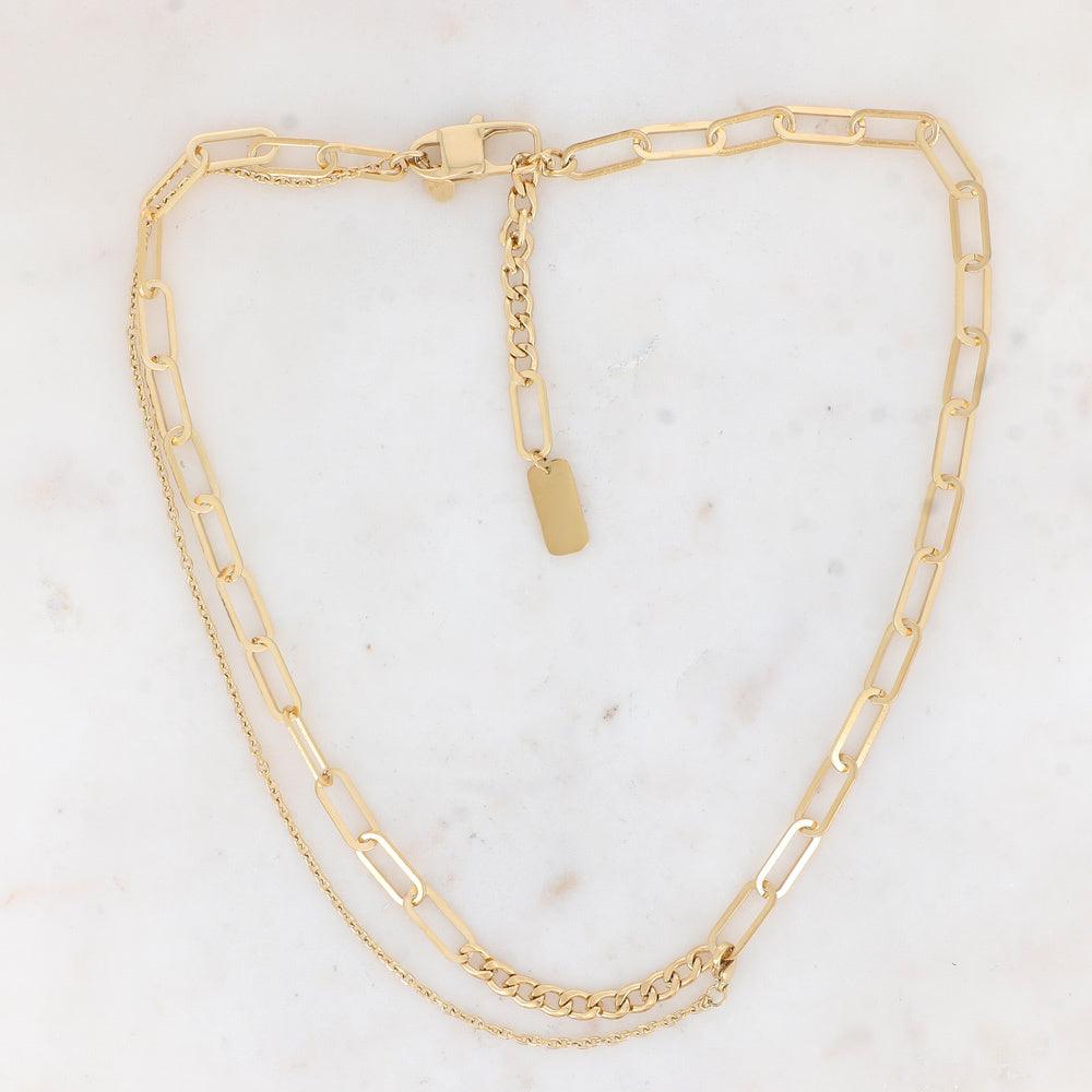 BOHM PARIS Stockholm|Collier Charlie -kirurginteräsketju (kulta)
