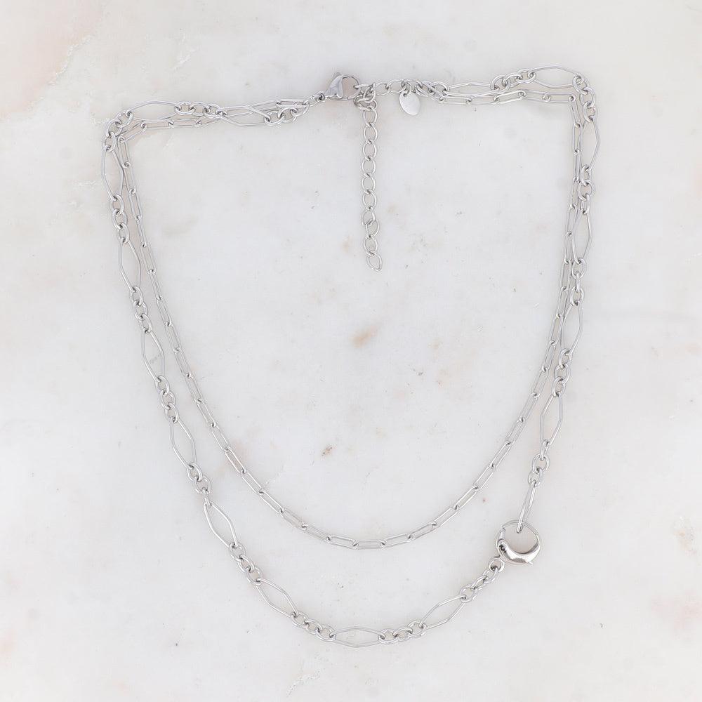 BOHM PARIS Stockholm|Collier Vivien -kirurginteräsketju (hopea)