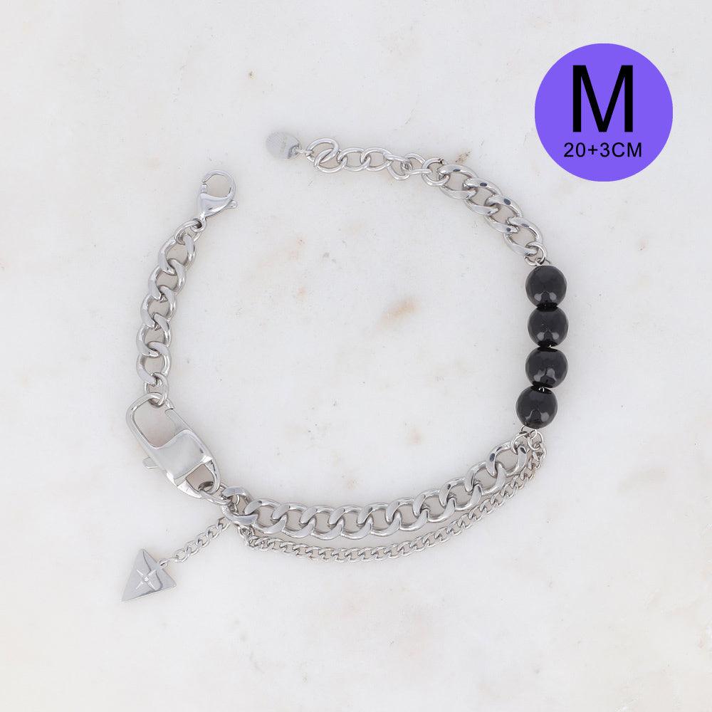 BOHM PARIS Stockholm|Bracelet Elyah -kirurginteräsrannekoru (hopea)