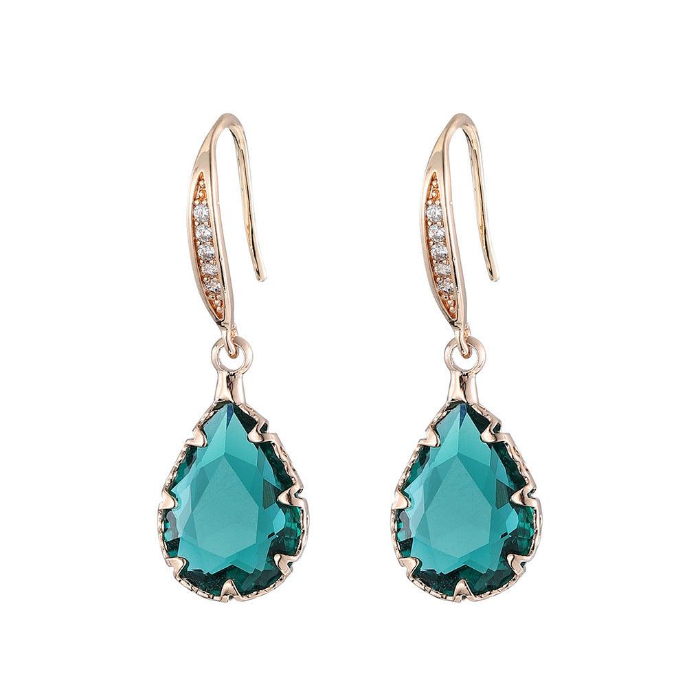 FRENCH RIVIERA | Mathilde Earrings -vihreät pisarakorvakorut