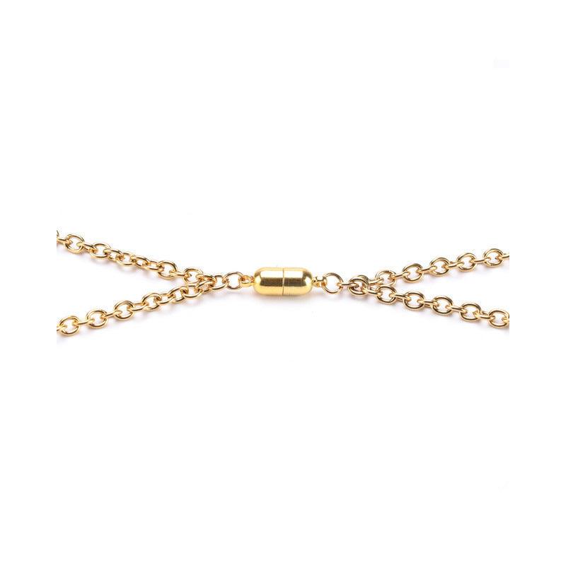 Kaulakoru, Gold Couple Necklace -rakkauskoru magneetilla
