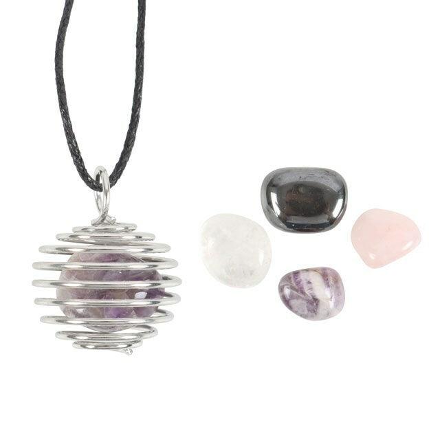 Build Your Own Crystal Necklace -luonnonkivi kaulakoru lahjapakkaus