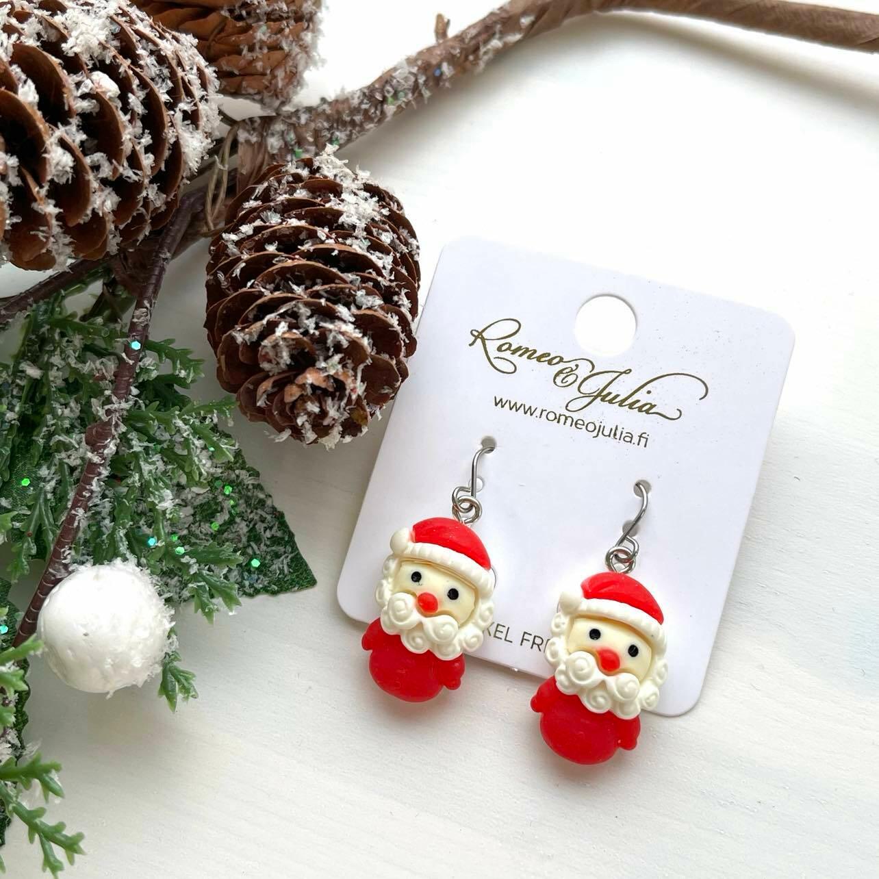 Joulukorvakorut, Little Santa -suloiset joulupukki korvakorut