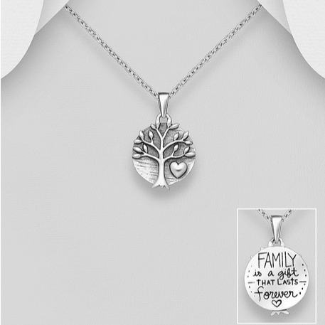 PREMIUM COLLECTION|Tree of Life family pendant with text