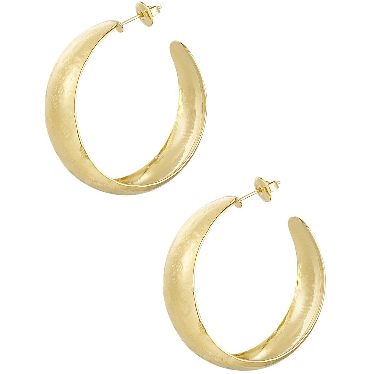 FRENCH RIVIERA | Large Fiona Hoops -kirurginteräksiset renkaat (kulta)