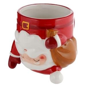 Mug, Santa Upside Down Mug - Santa Claus Christmas Mug