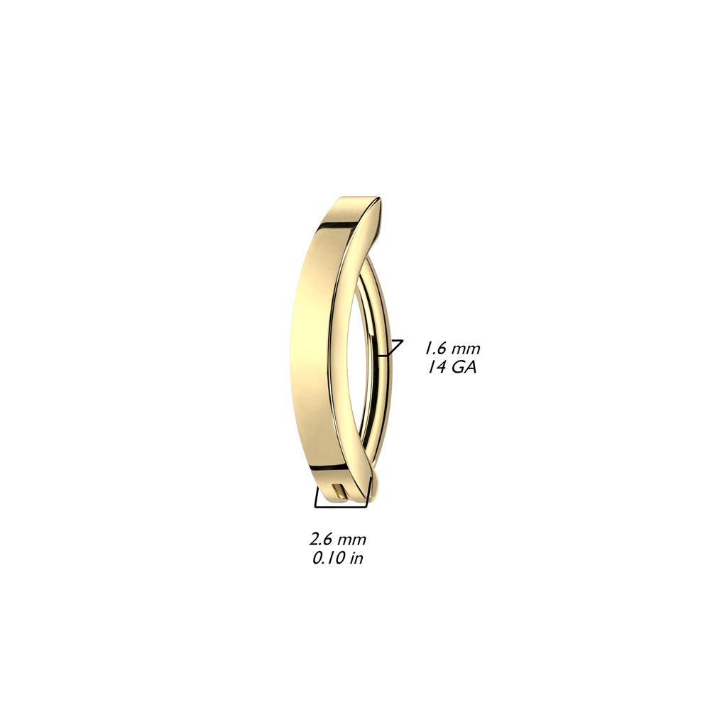 Napakoru, Hinged Belly Button Hoop in Rosegold -titaaninen naparengas